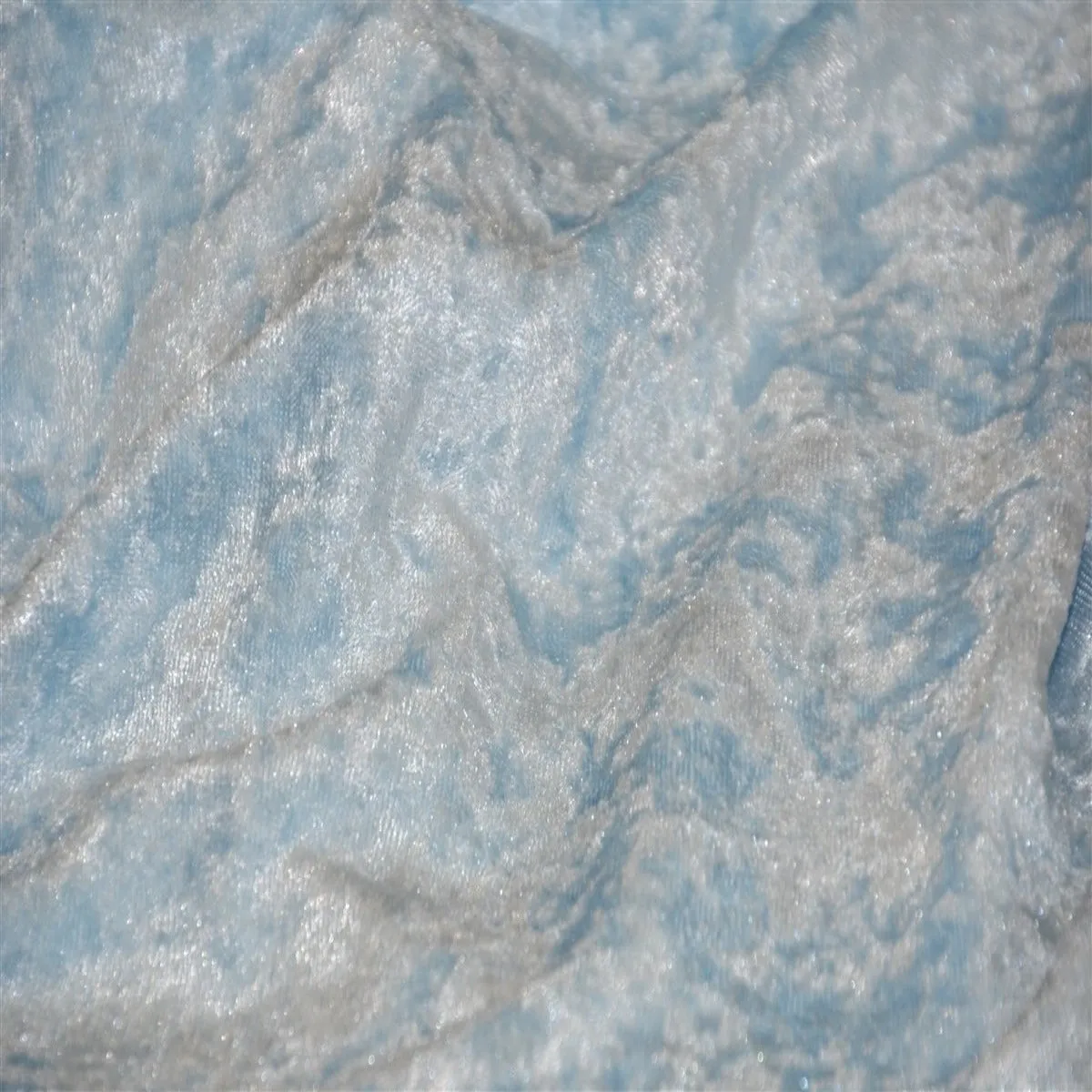 Baby Blue Panne Crush Stretch Velvet Fabric