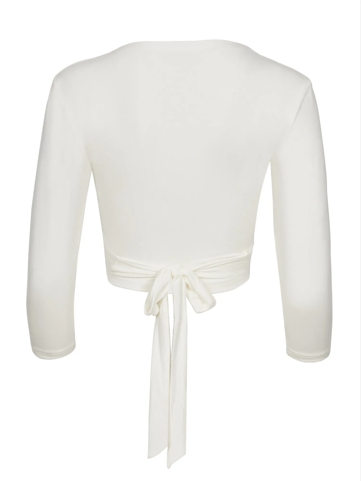 Bamboo Ballet Wrap Cardi - Cream