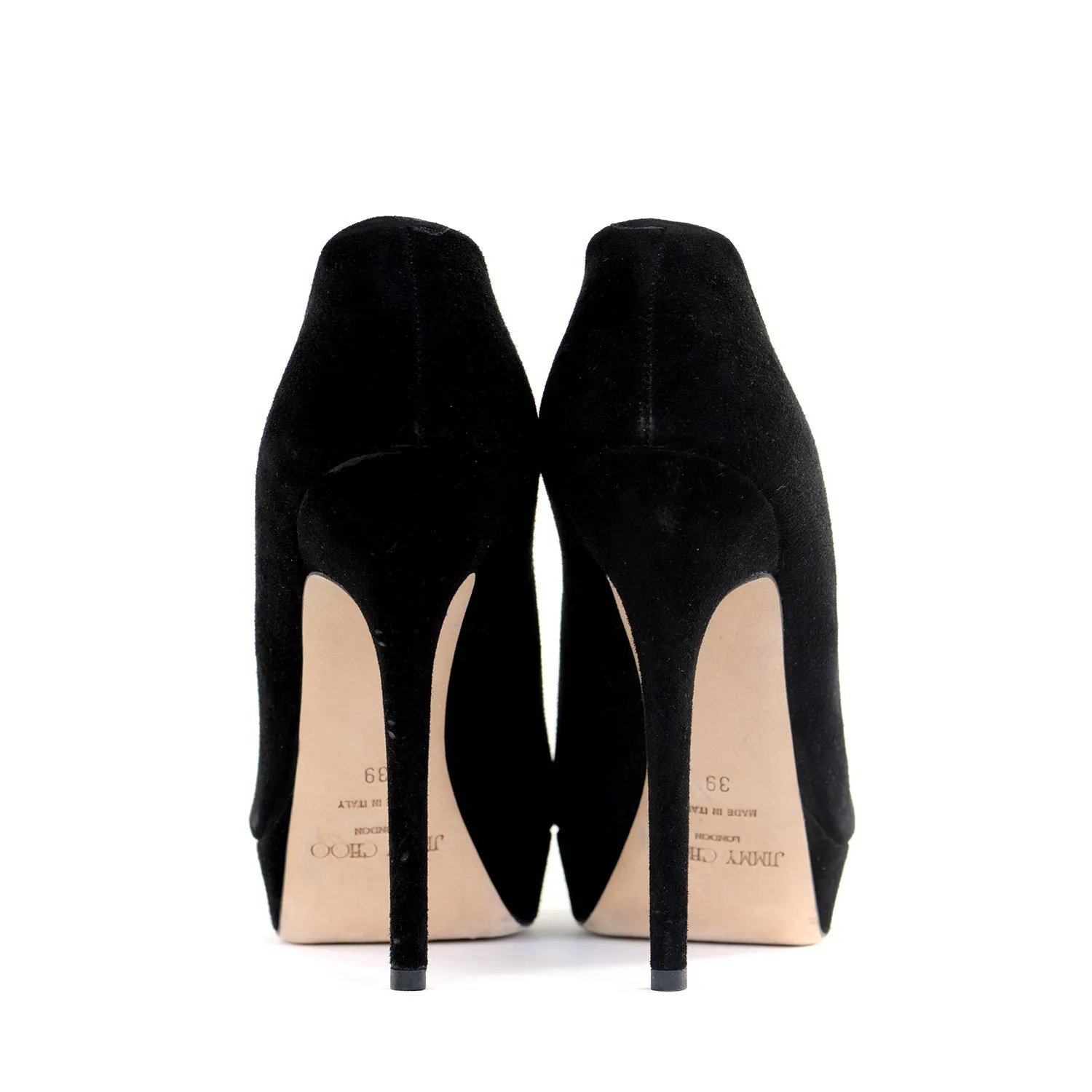 Black Suede Platform Pumps