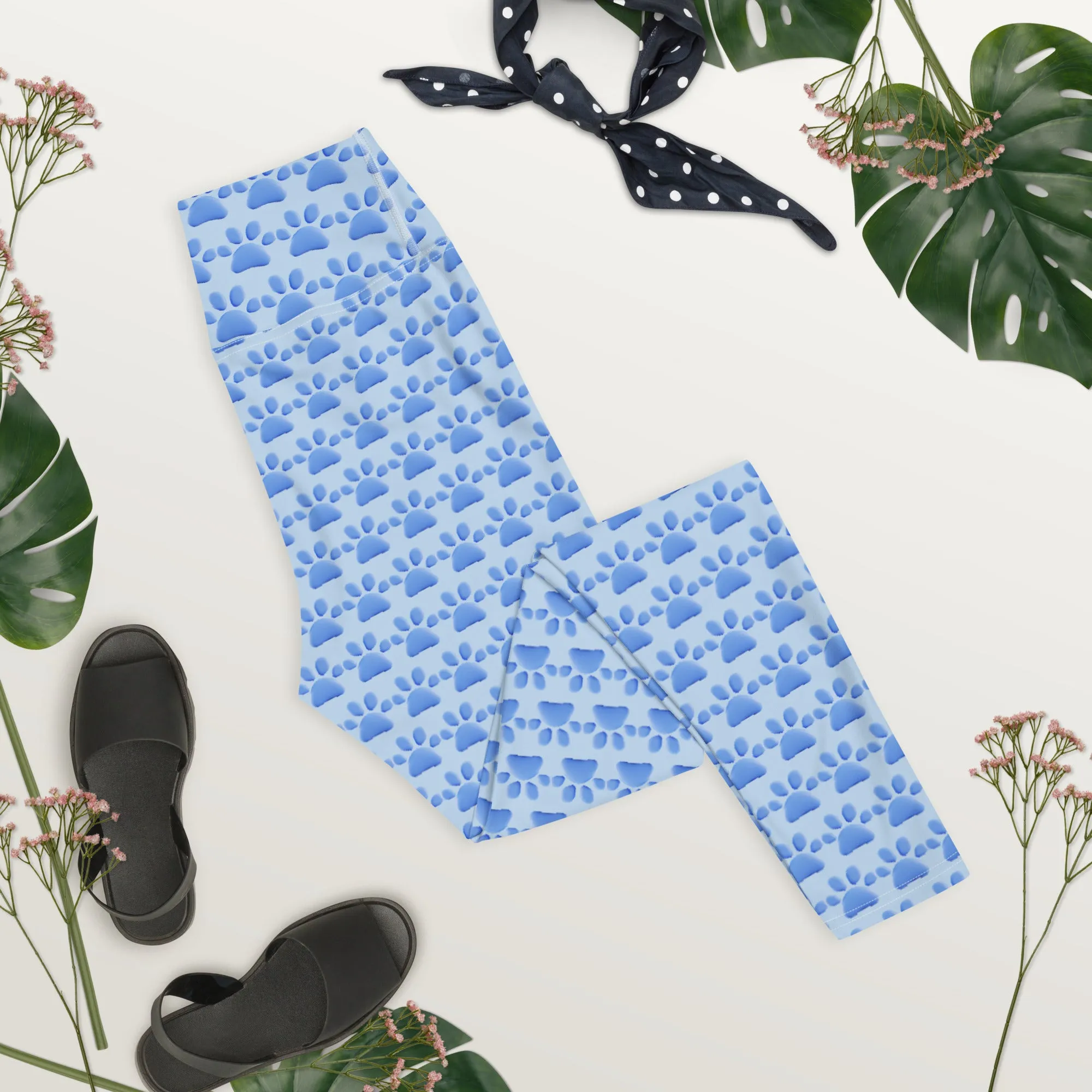 Blue Paws Yoga Leggings