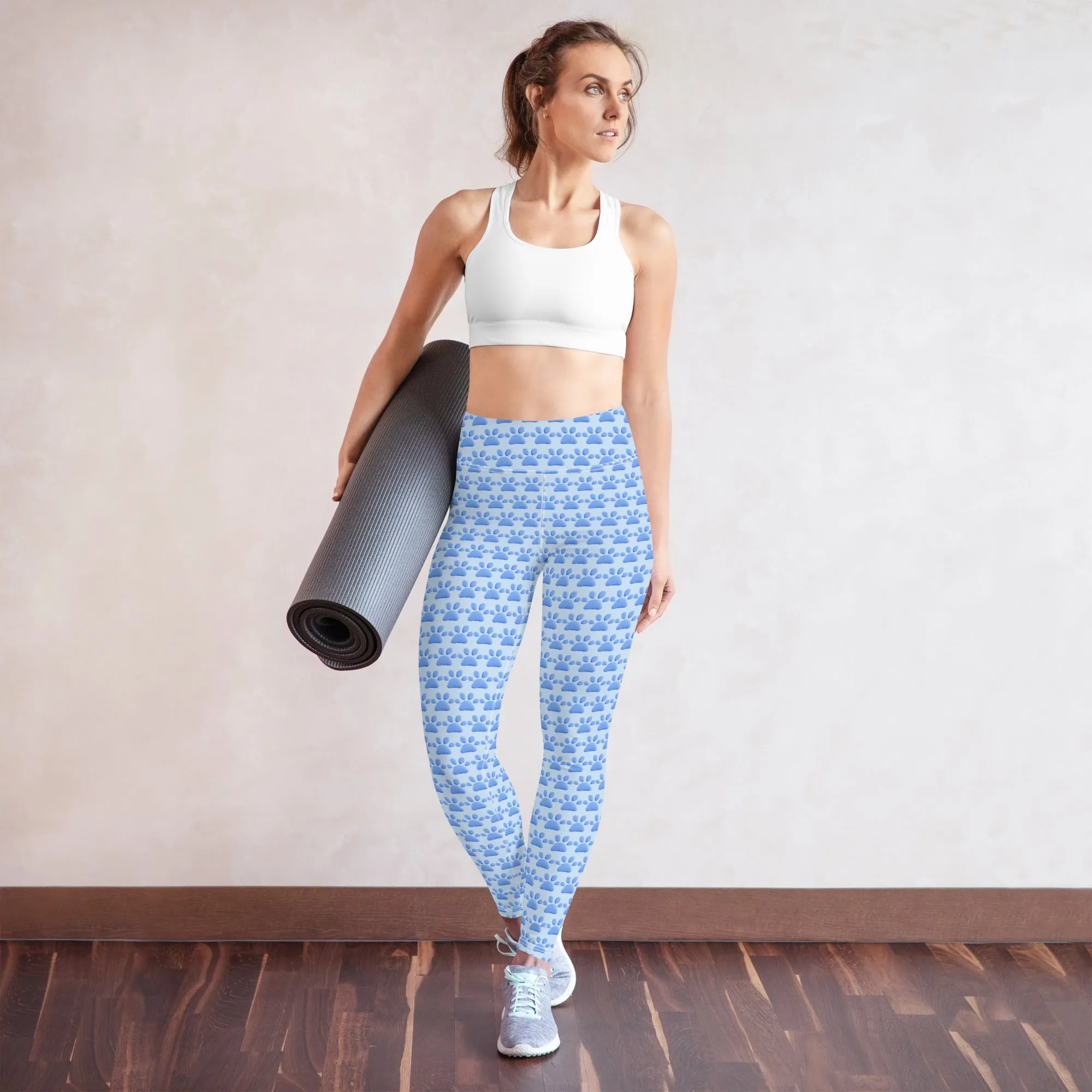 Blue Paws Yoga Leggings