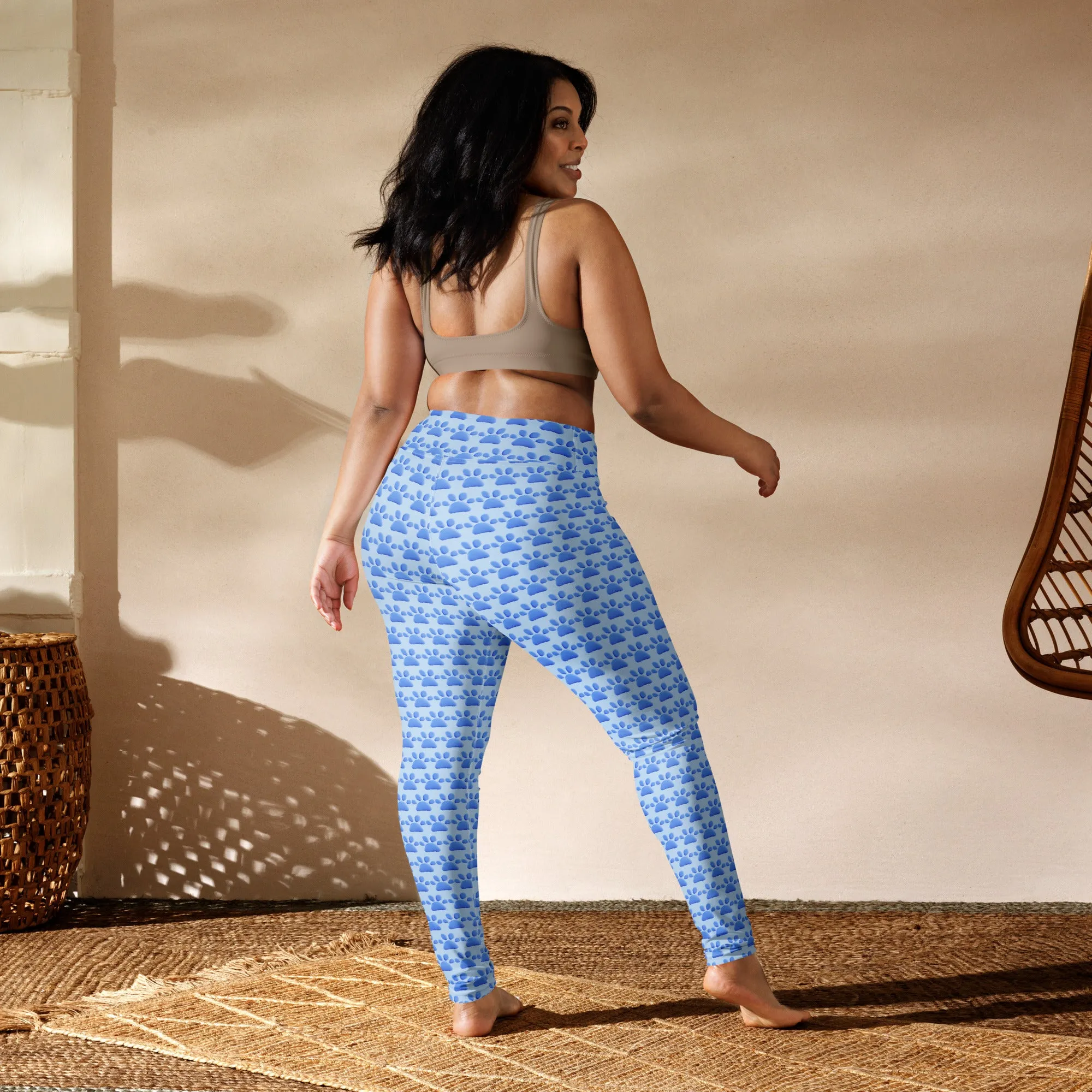 Blue Paws Yoga Leggings