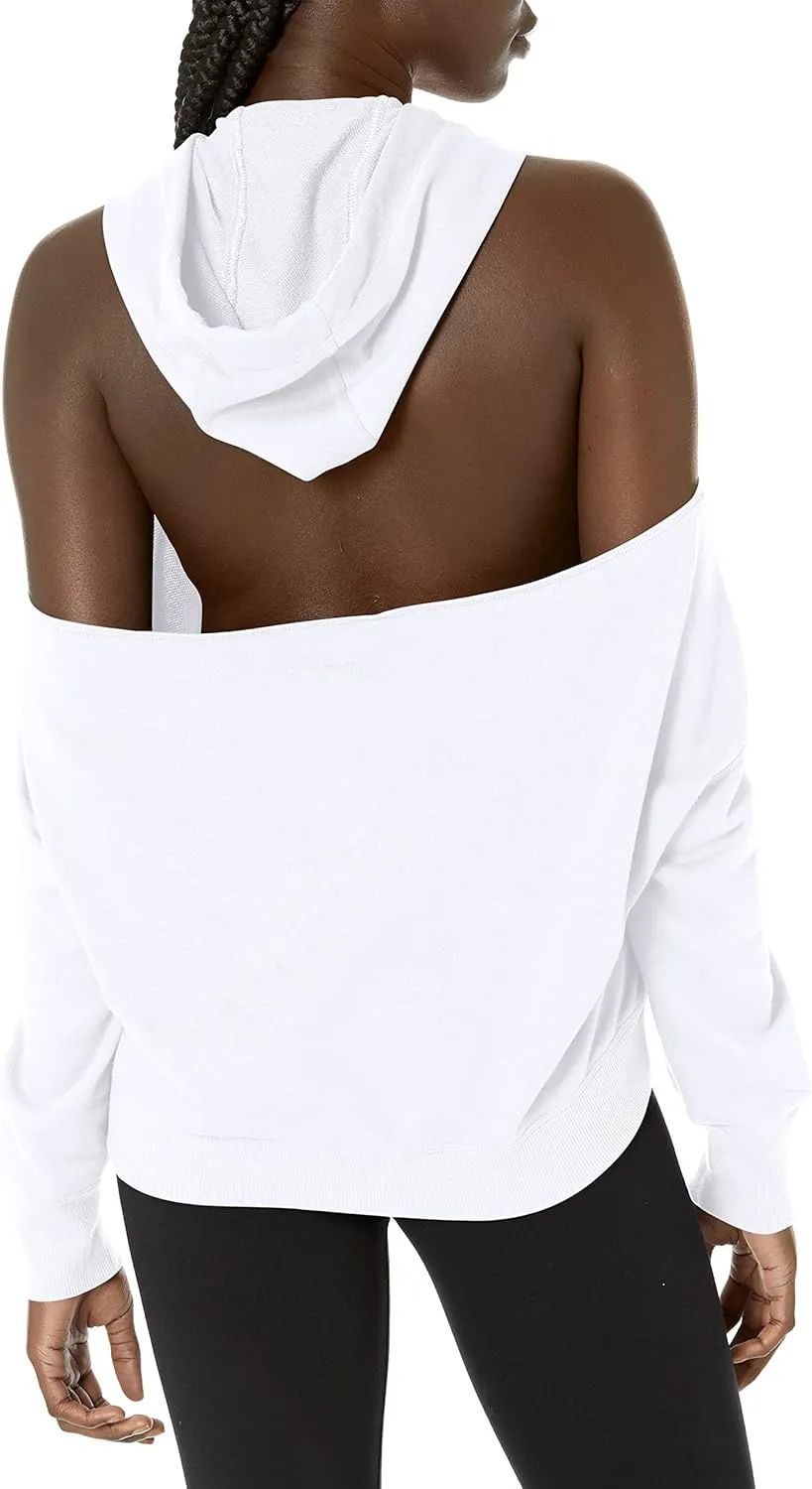 Calvin Klein Performance Women's Open Back Cold Shoulder Top Hoodie