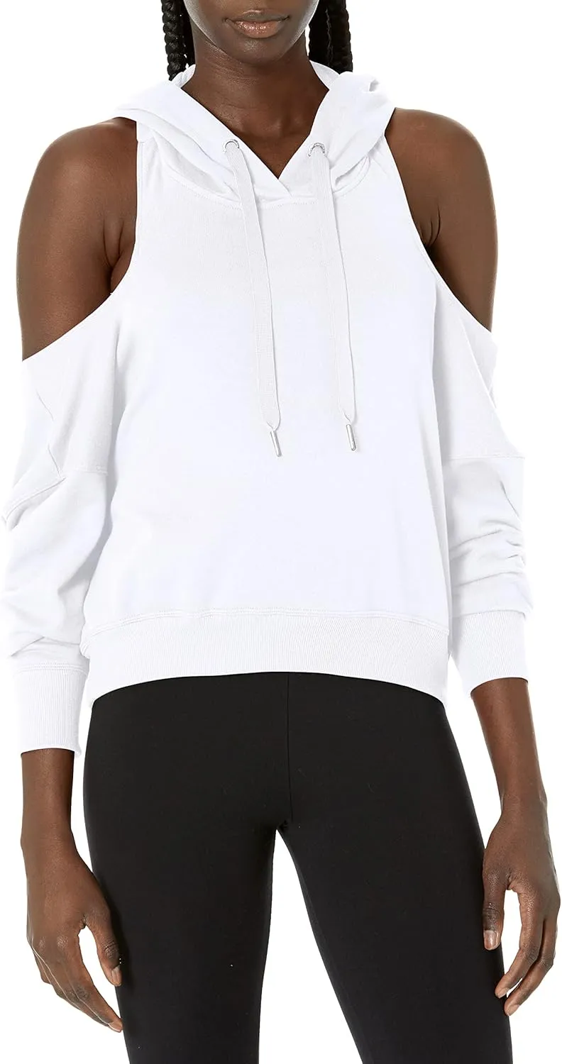 Calvin Klein Performance Women's Open Back Cold Shoulder Top Hoodie