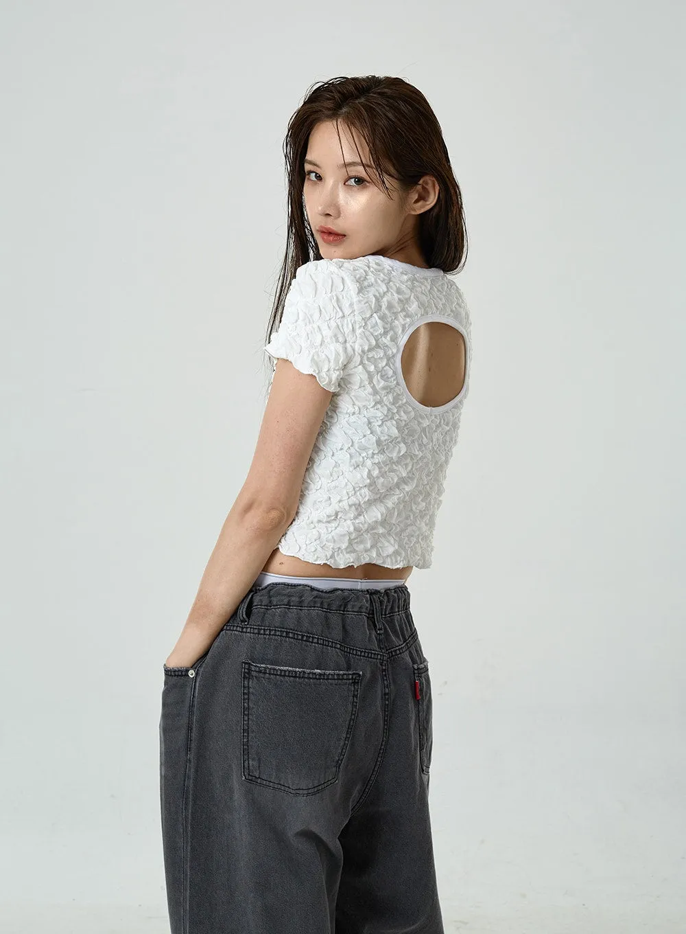 Cloudy Open Back Crop Top CU7