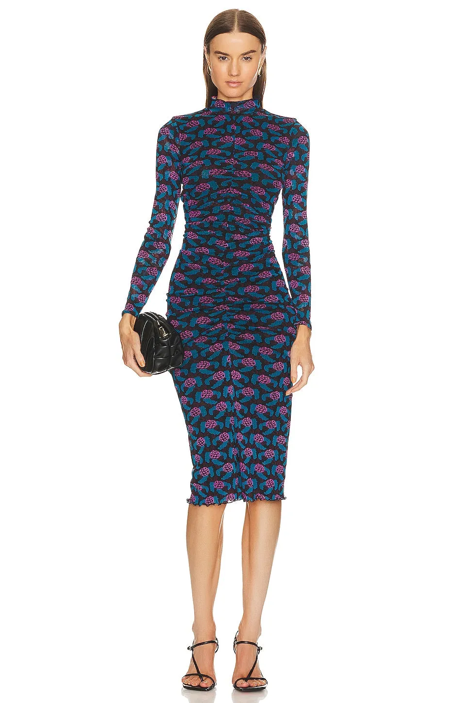 Diane von Furstenberg Verina Reversible dress in Pansy Wine & Berrie Teal