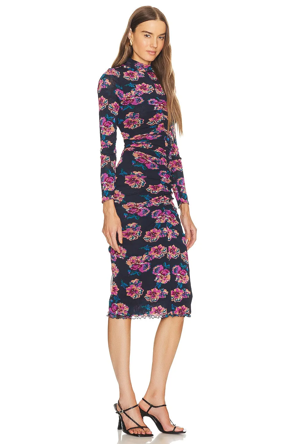 Diane von Furstenberg Verina Reversible dress in Pansy Wine & Berrie Teal