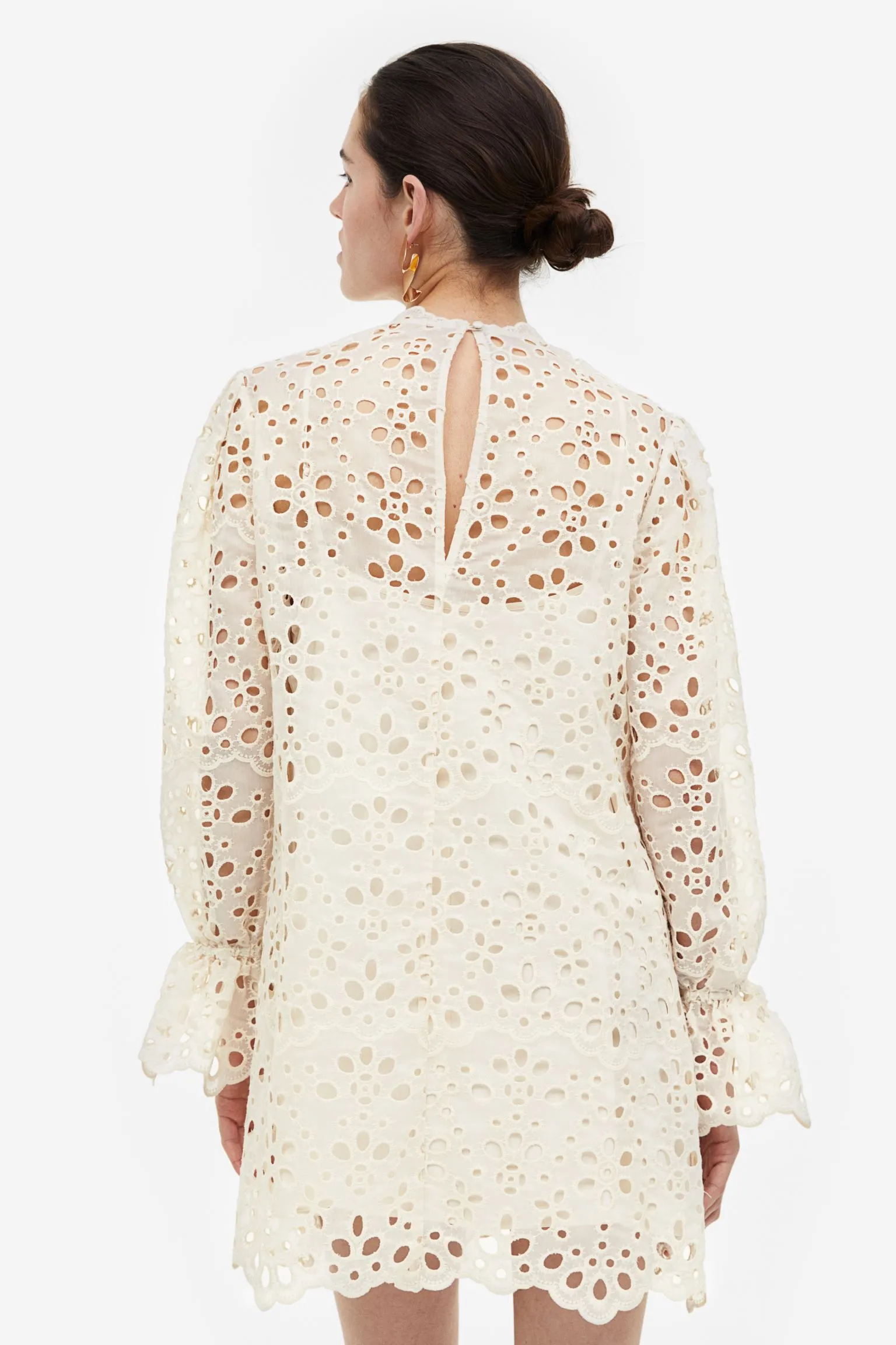 H&M Eyelet Embroidery dress, cream
