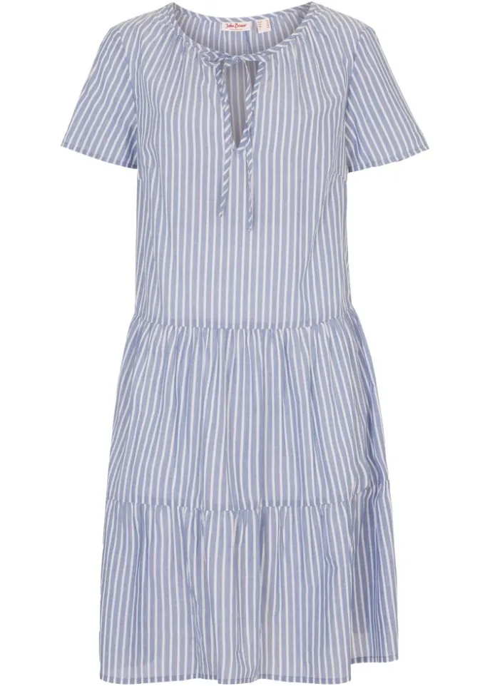 John Baner Jeanswear striped summer tunic dress, blue