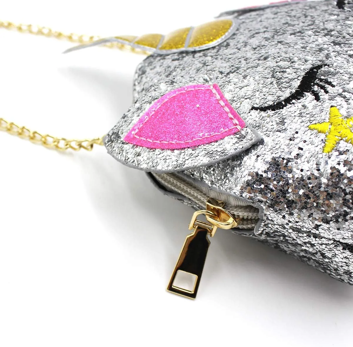 Little Girls Glitter Sequin Crossbody Purses Small Unicorn Handbag Messenger Shoulder Bag Gifts for Toddlers