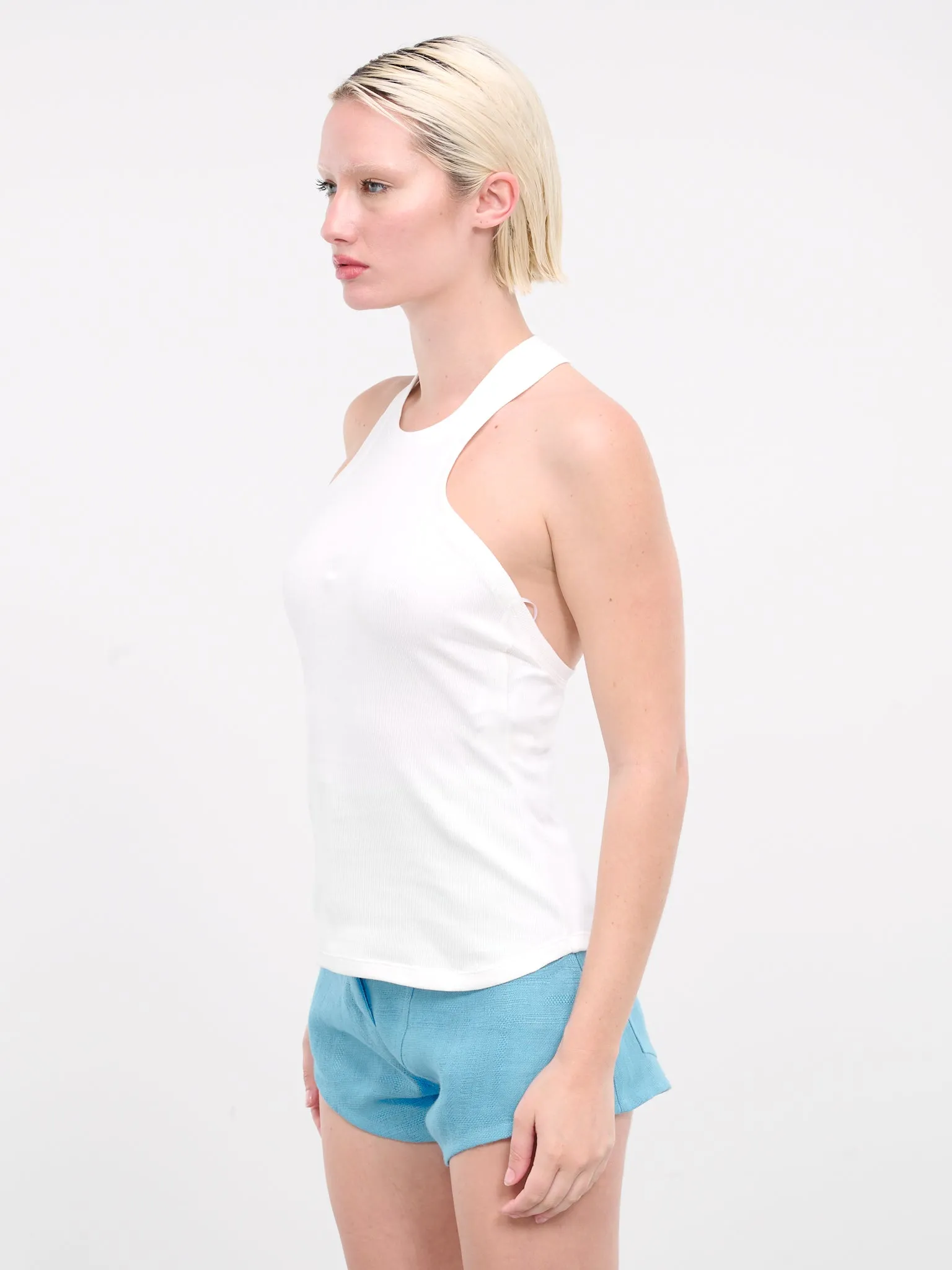 Ribbed Tank Top (VEWY65047A-VYE058-WHITE)