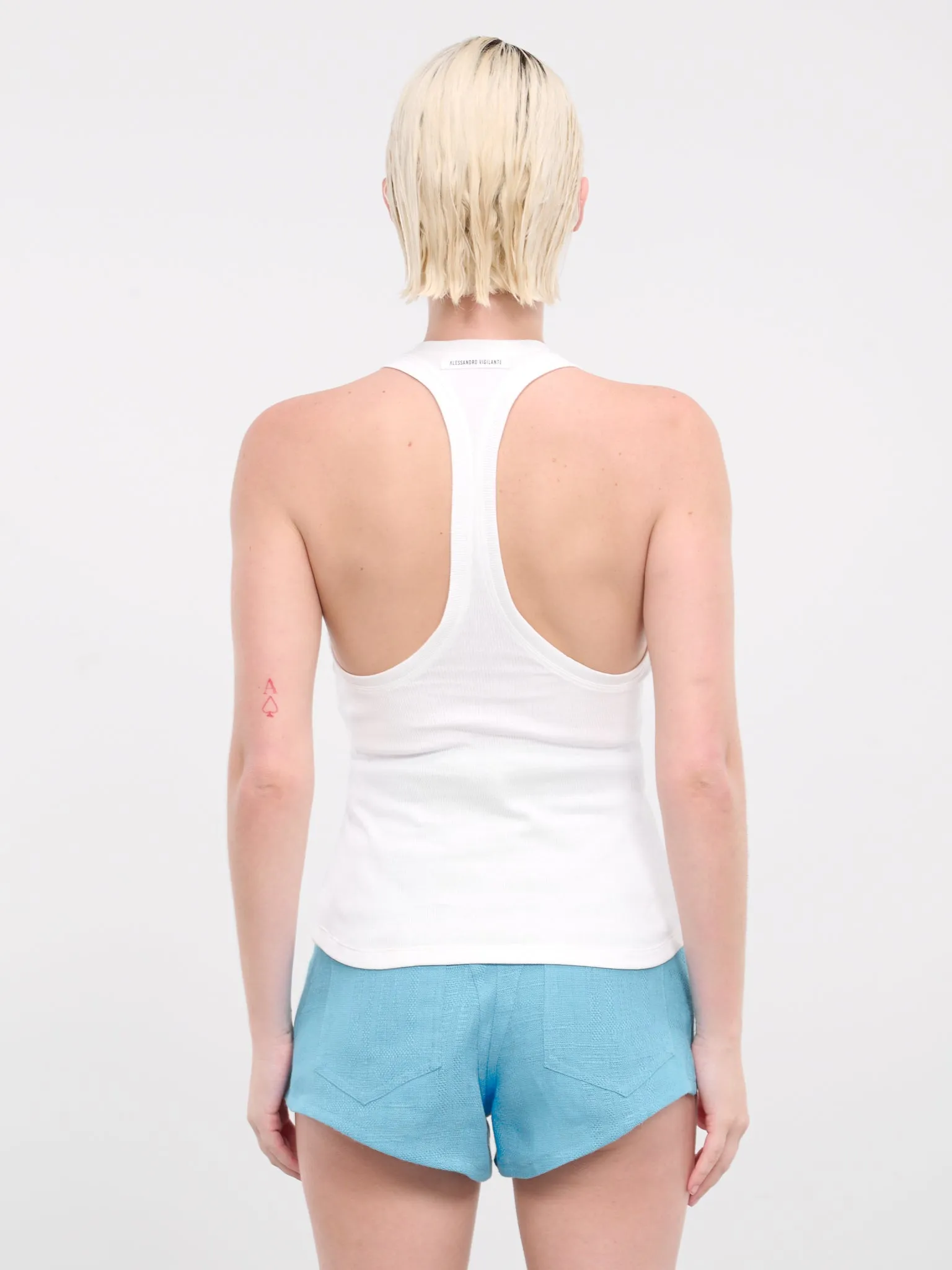 Ribbed Tank Top (VEWY65047A-VYE058-WHITE)