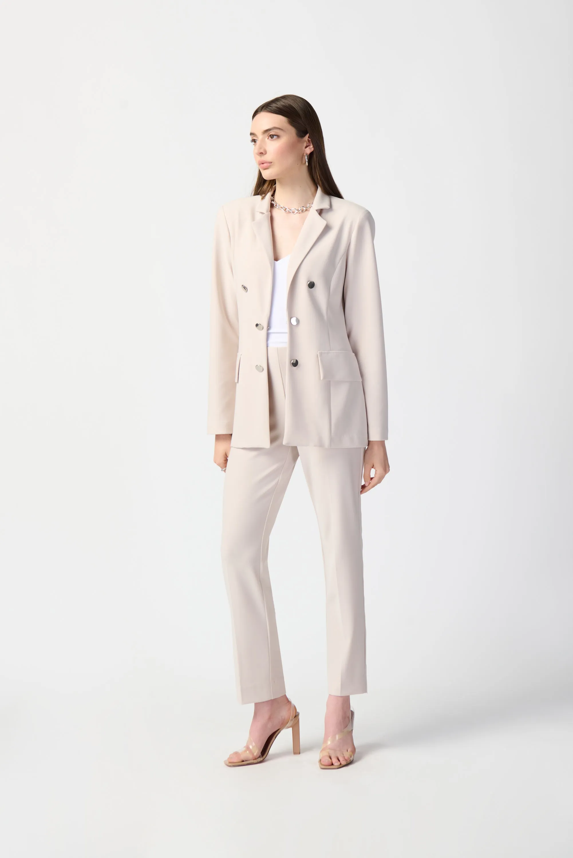 Silky Knit Fitted Blazer