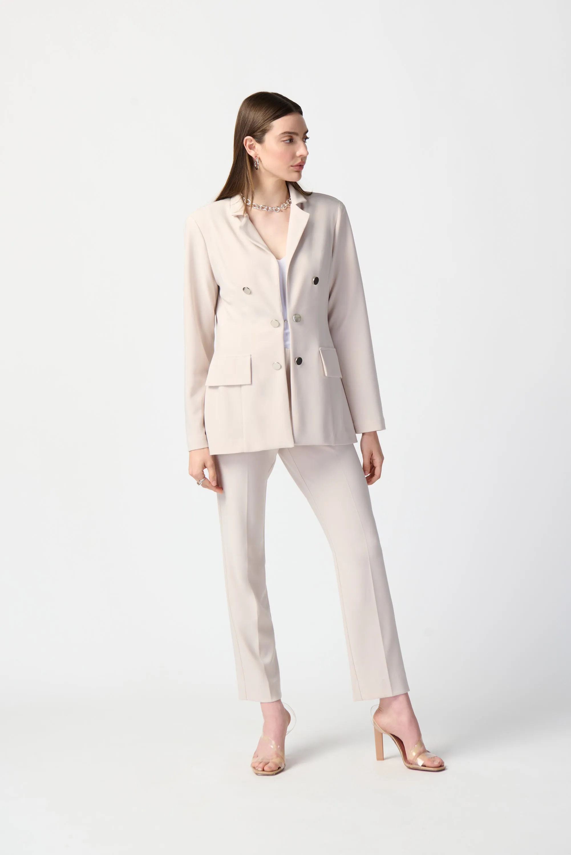 Silky Knit Fitted Blazer