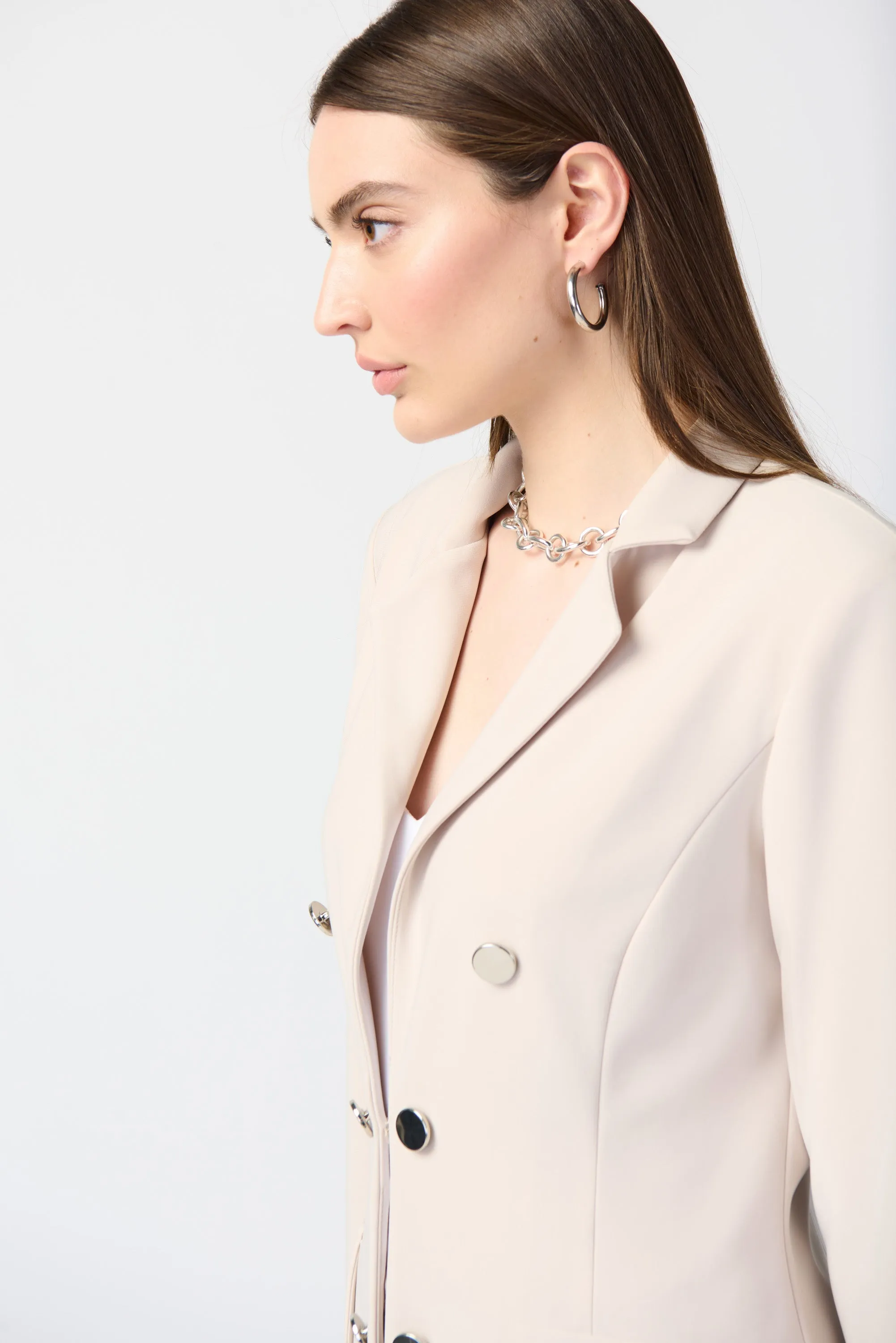 Silky Knit Fitted Blazer