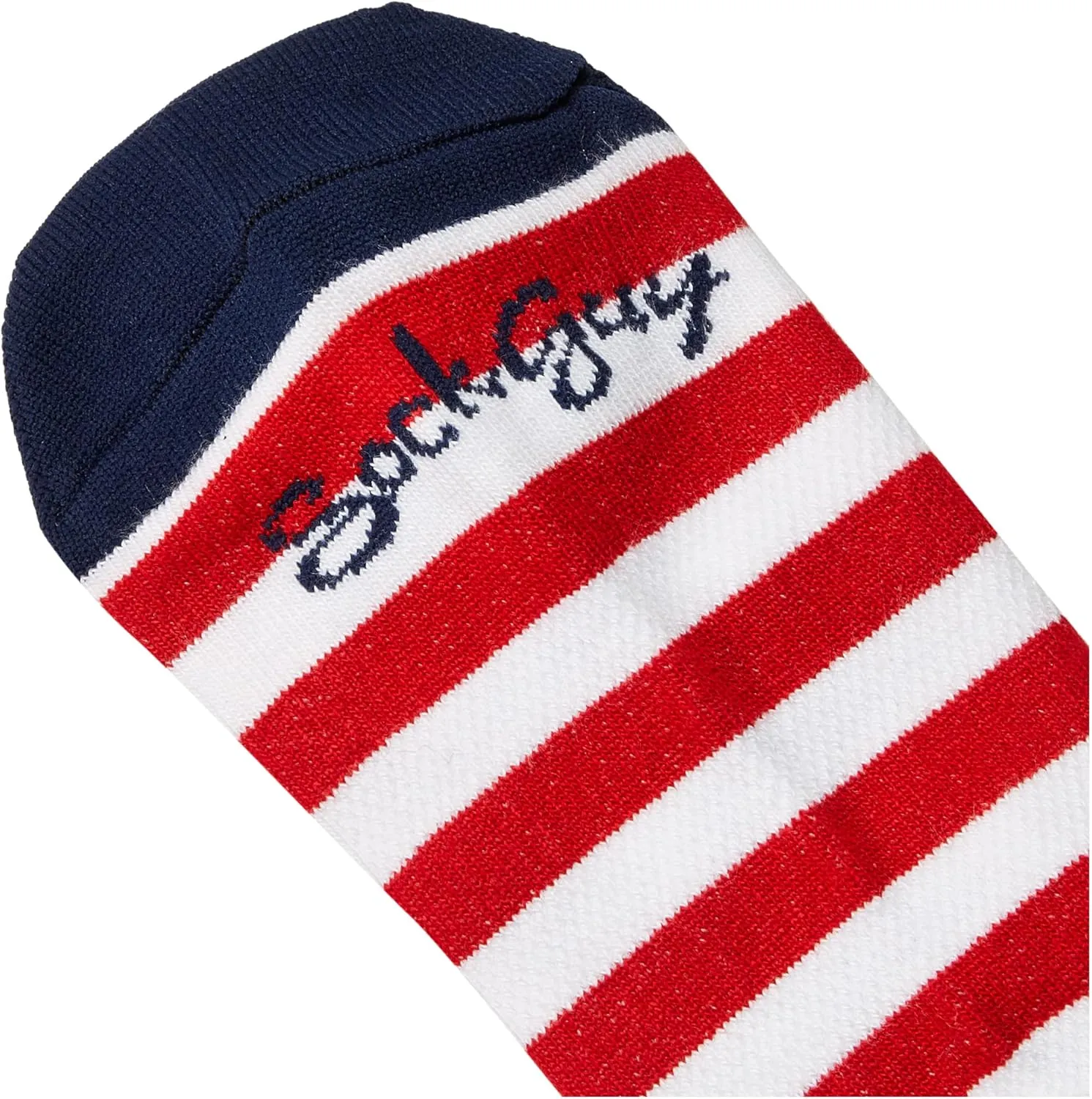 Sock Guy Unisex USA Flag Crew Sock, Adult, White