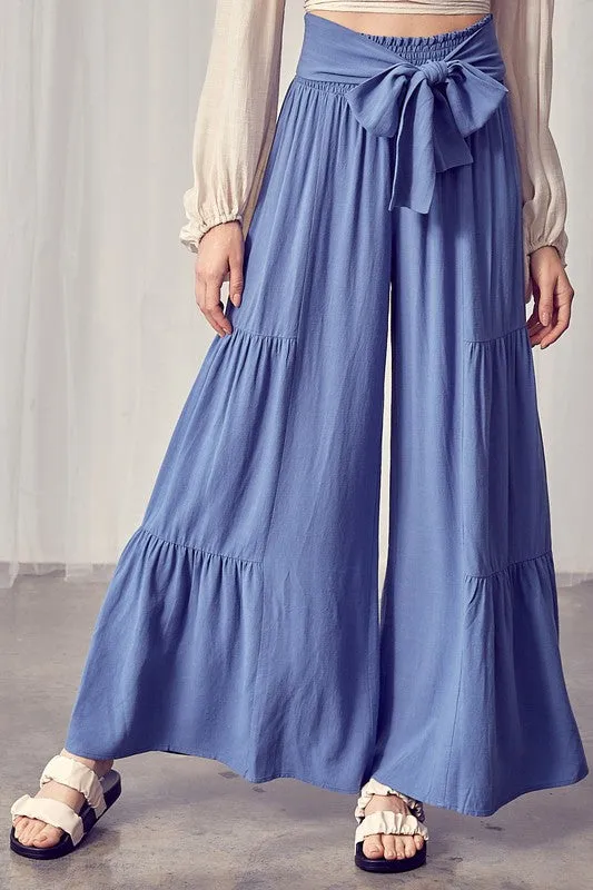 Tiered Wide Leg Pant
