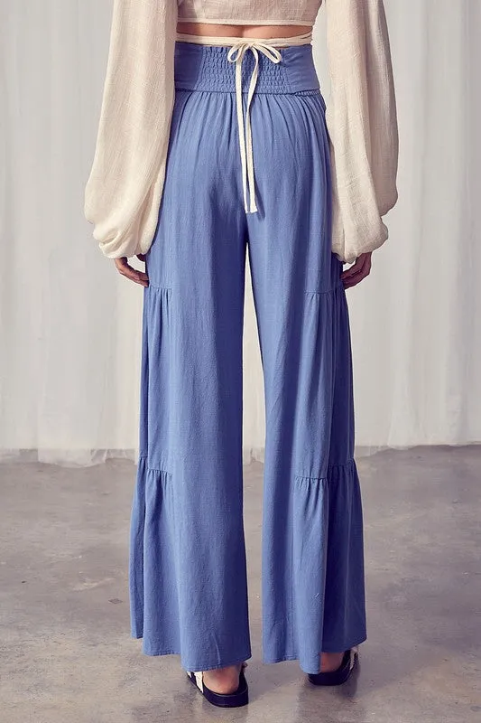 Tiered Wide Leg Pant