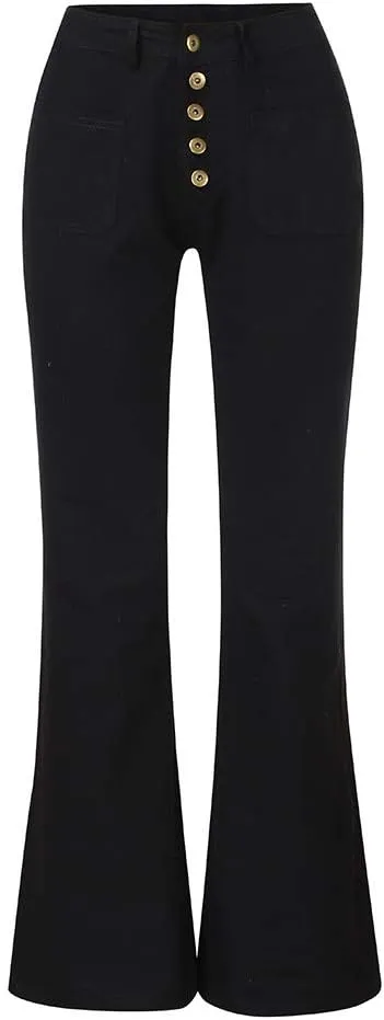 Womens High Waisted Jeans Flare Stretch Boyfriend Bootcut Casual Denim Pants Butt Lifting Slim Fit Trendy Trousers