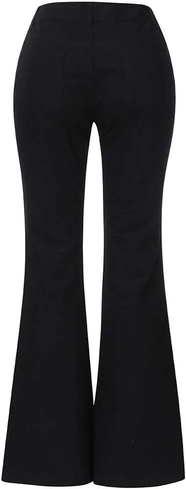 Womens High Waisted Jeans Flare Stretch Boyfriend Bootcut Casual Denim Pants Butt Lifting Slim Fit Trendy Trousers