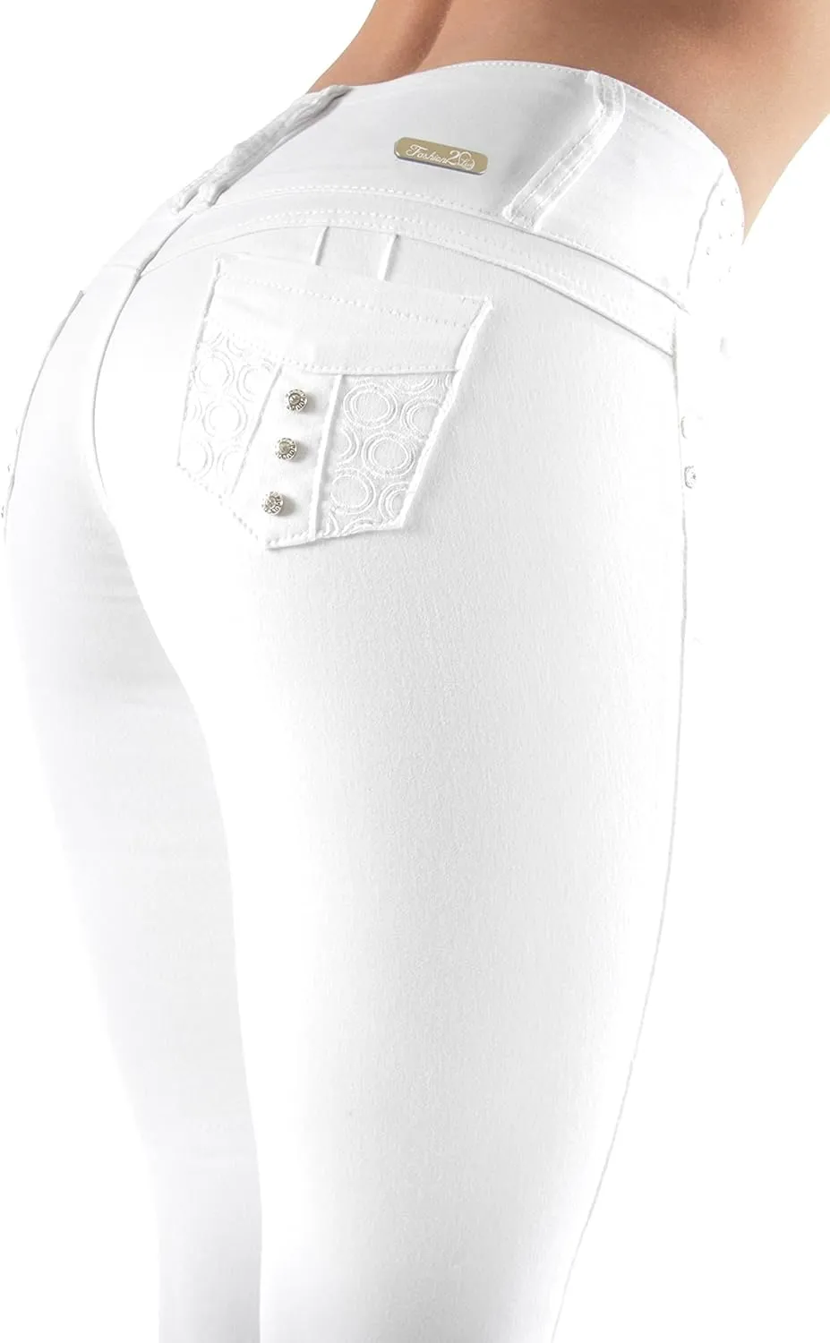 Women's Juniors Colombian Design Butt Lift Push Up Skinny Jeans (0030)